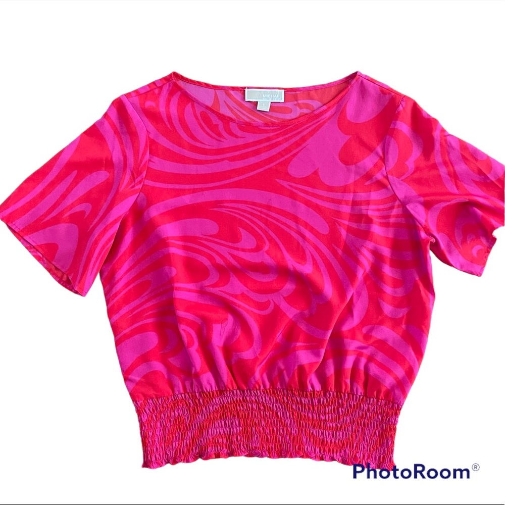 Michael - Michael Kors - Pink with Red Top - Size Large